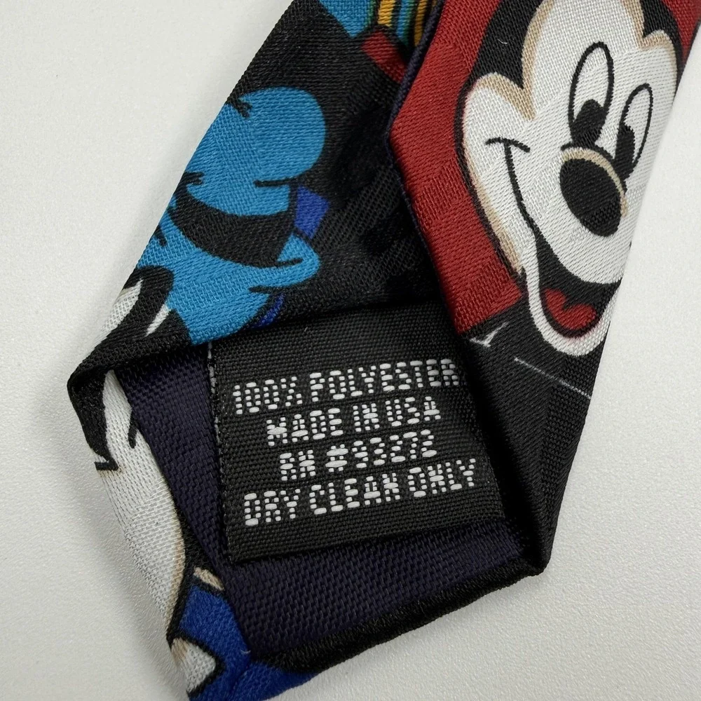 Vintage Disney Mickey Unlimited Tie Mens One Size Multicolor Characters USA
